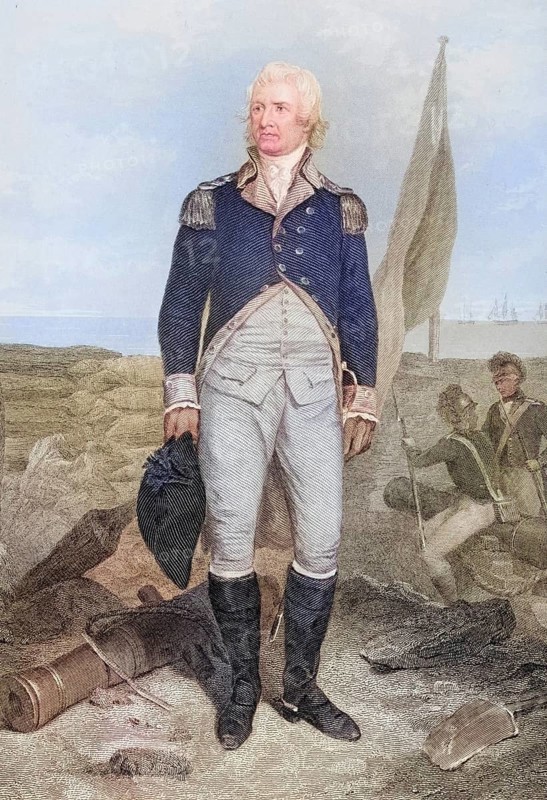William Moultrie (born 23 November 1730 in Charleston, Province of South Carolina, died 27 September 1805) was an American politician and Governor of South Carolina, after a painting by Alonzo Chappel (1828-1878), Historical, digitally restored reproduction from a 19th century original