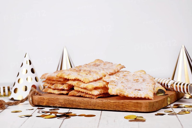 Fried Italian dessert snack for carnival season called 'Galani', ' Chiacchiere' or 'Crostoli' depending on region. Also known as Angel Wings pastry