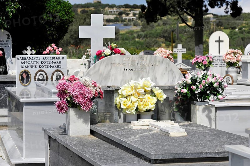 Detail, the cemetery of Matala on Crete, Greece, Europe