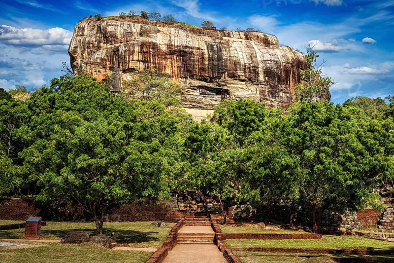 Sigiriya rock, famous Sri Lankan tourist landmark, Sri Lanka, Asia