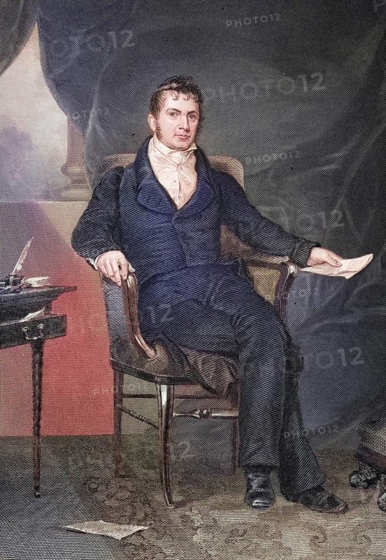 William Pinkney (born 17 March 1764 in Annapolis, Province of Maryland, died 25 February 1822 in Washington, D.C.) was an American lawyer, diplomat, US Senator and Attorney General, after a painting by Alonzo Chappel (1828-1878), Historical, digitally restored reproduction from a 19th century original