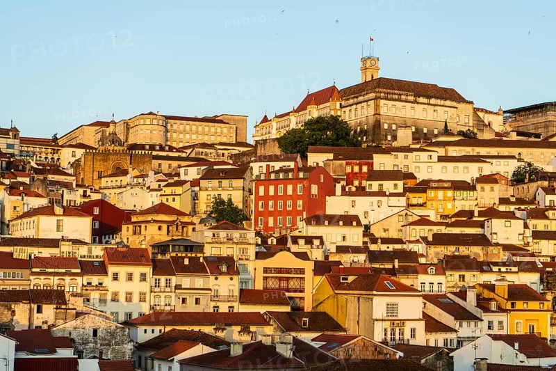 Beautiful view at the town from above, Coimbra, Portugal, Europe