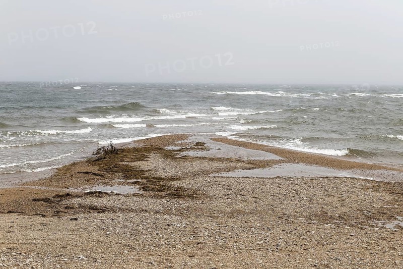 Stormy weather, waves in the Gulf of Saint Lawrence, Gaspesie, Province of Quebec, Canada, North America
