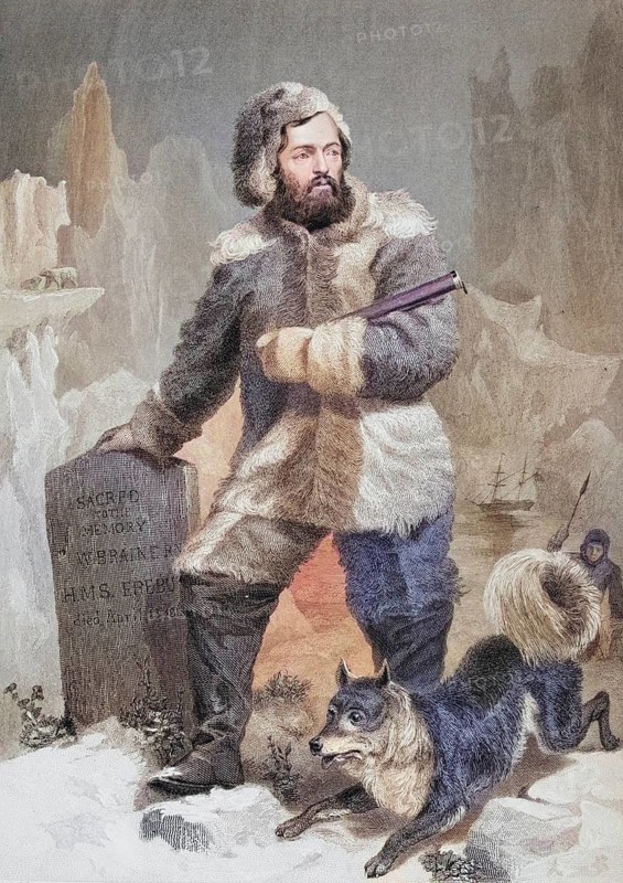 Elisha Kent Kane (born 3 February 1820 in Philadelphia, Pennsylvania, died 16 February 1857 in Havana, Cuba) was an American explorer, discoverer and doctor, after a painting by Alonzo Chappel (1828-1878), Historical, digitally restored reproduction from a 19th century original