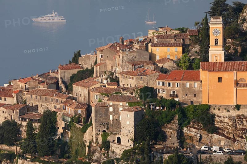 Eze, view of the Mediterranean, Cote d'Azur, Provence, France, Europe