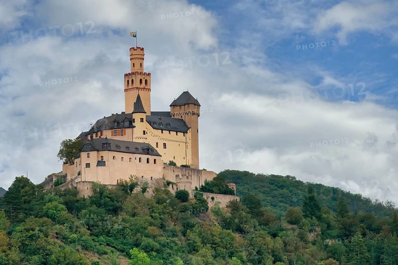 Marksburg Castle, Braubach, Rhineland Palatinate, Germany, Europe