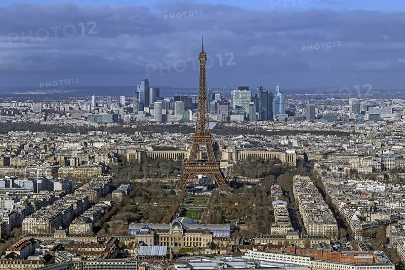 View of the Eiffel Tower from the Tour Montparnasse, Paris, France, Europe