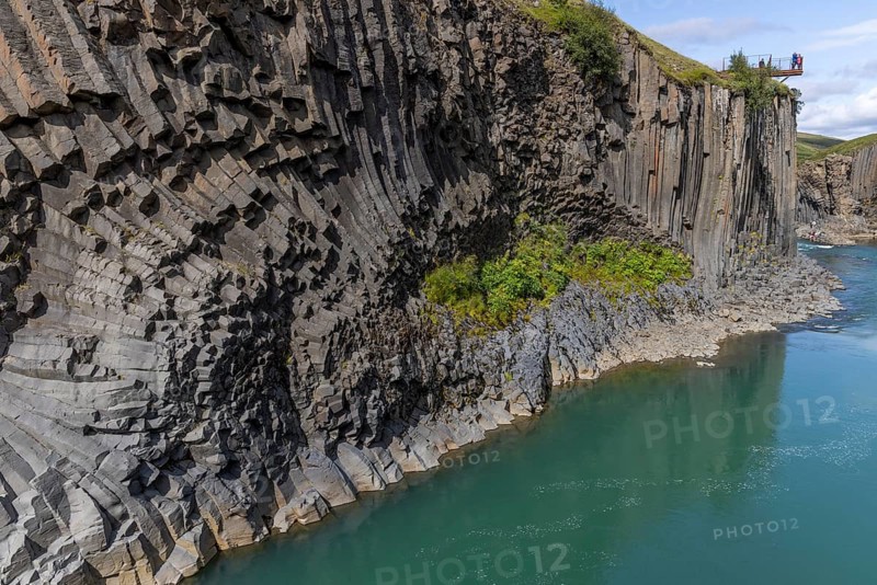 Studlagil Canyon, basalt columns, largest collection of basalt columns in Iceland, Iceland, Europe