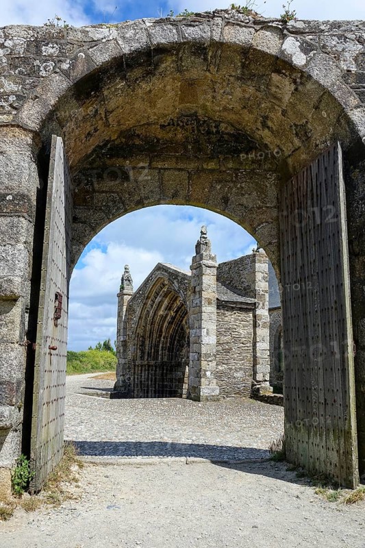 Chapel of Notre Dame de Grace at the ruins of Saint-Mathieu Abbey on the Pointe Saint-Mathieu, Plougonvelin, Finistere department, Brittany region, France, Europe