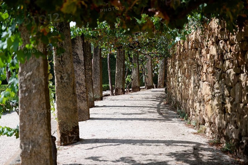 Path, Jardim das Coroas, Mateus Palace (Fundacao da Casa de Mateus), Mateus, Vila Real, Portugal, Europe