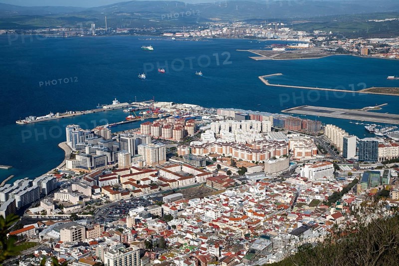High density modern apartment block housing, Gibraltar, British overseas territory in southern Europe, Europe