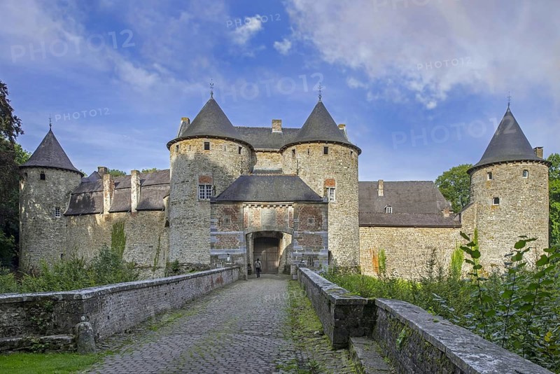 Chateau de Corroy-le-Chateau, 13th century medieval castle near Gembloux in the province of Namur, Wallonia, Belgium, Europe