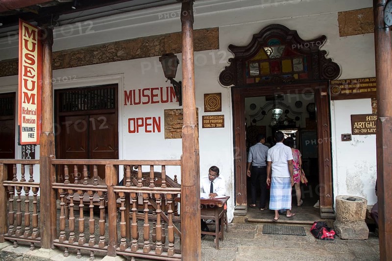 Historical mansion museum building in the historic town of Galle, Sri Lanka, Asia