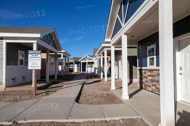Longmont, Colorado, The Veterans Community Project is building tiny homes for homeless veterans. The development has 26 homes, ranging from 240 square feet for individuals to 320 square feet for families