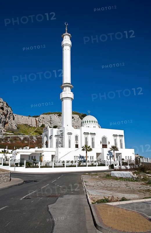 Mosque of the Custodian of the Two Holy Mosques, Europa Point, Gibraltar, British overseas territory in southern Europe, Europe