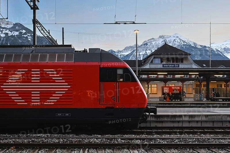 Railcar SBB Interlaken Ost station, Switzerland, Europe