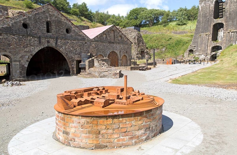 Ironworks museum industrial archaeology, UNESCO World Heritage site, Blaenavon, Monmouthshire, South Wales, UK