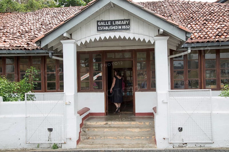 Library building in historic town of Galle, Sri Lanka, Asia founded in 1832, Asia