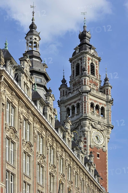 Bell tower of Chamber of Commerce at Lille, France, Europe
