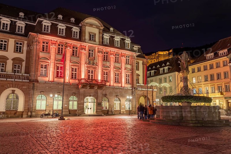 Town Hall and Registry Office, Marktplatz, Heidelberg, Baden-Wuerttemberg, Germany, Europe