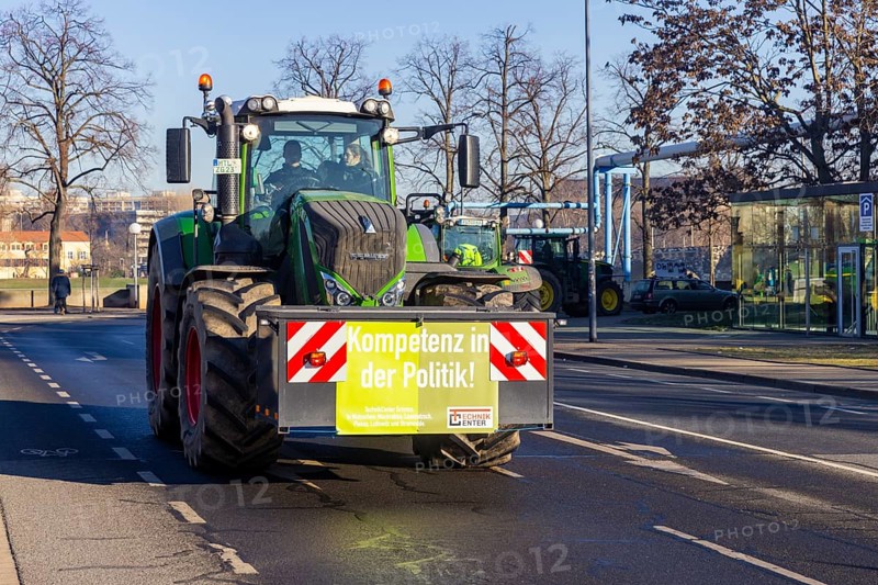Farmers' protest action, Dresden, Saxony, Germany, Europe