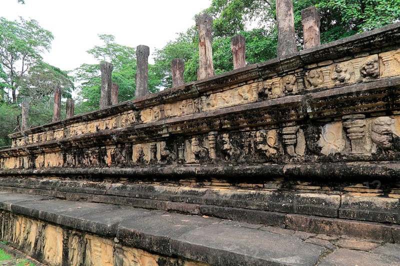 Council Chamber, Citadel, UNESCO World Heritage Site, the ancient city of Polonnaruwa, Sri Lanka, Asia