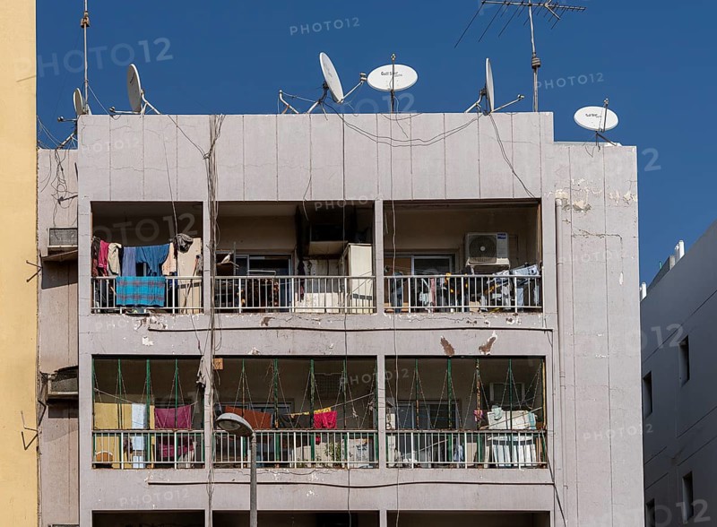 Residential buildings and shops in the Al Fahidi neighbourhood, Dubai, United Arab Emirates, Asia