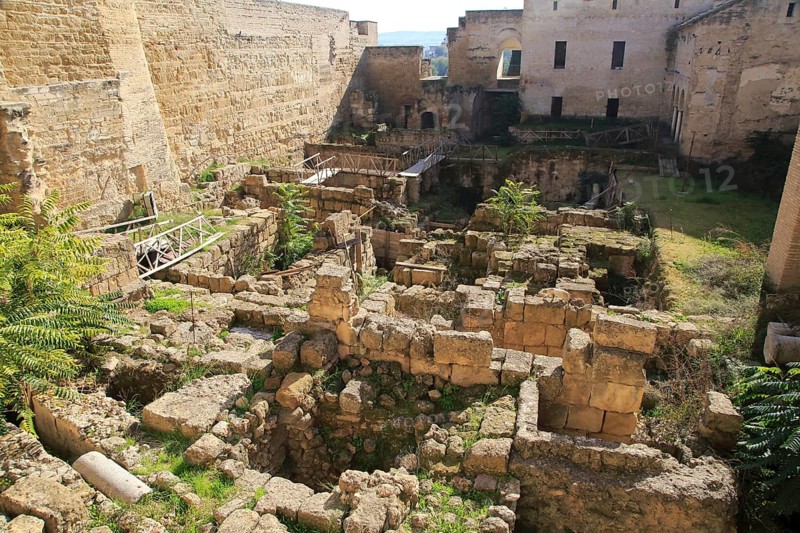 Roman archaeological site in the Alcazar de los Reyes Cristianos, Alcazar, Cordoba, Spain, Europe
