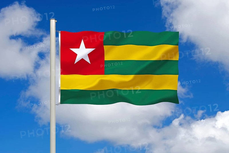 The flag of Togo, Africa, West Africa, Studio