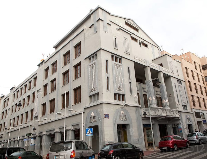 Monumental cinema 1930s Art Deco style Melilla, Spanish territory in north Africa, Spain architect Lorenzo Ros Costa