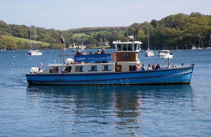 Ferry boat in the harbour, St Mawes, Cornwall, England, UK