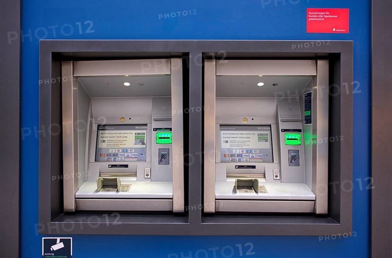 ATM of BW-Bank Baden-Wuerttembergische Bank, Stuttgart, Baden-Wuerttemberg, Germany, Europe