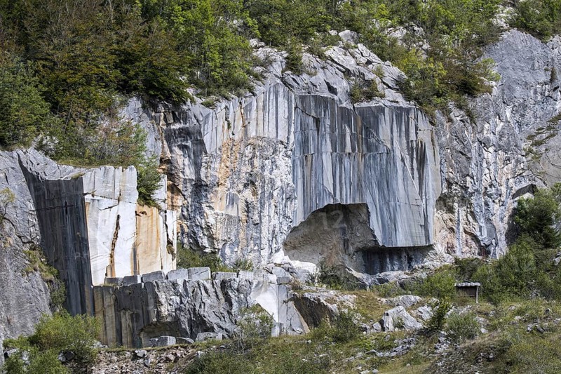 Carriere royale de l'Espiadet, Carriere du Roy, marble quarry at Payolle, Haute-Bigorre, Hautes-Pyrenees, France, Europe