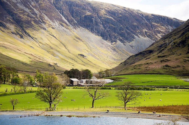 Honister Pass valley, Gatesgarth, Lake District national park, Cumbria, England, UK