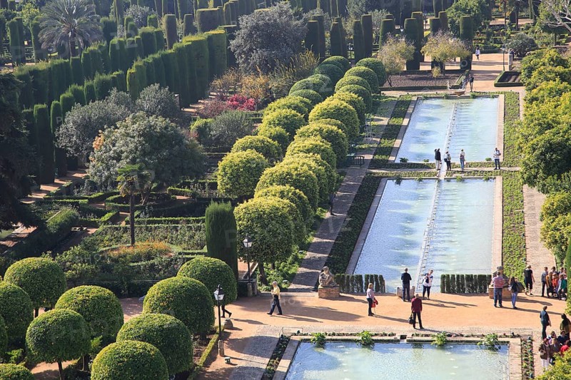 Gardens of the Alcazar de los Reyes Cristianos, Alcazar, Cordoba, Spain, Europe