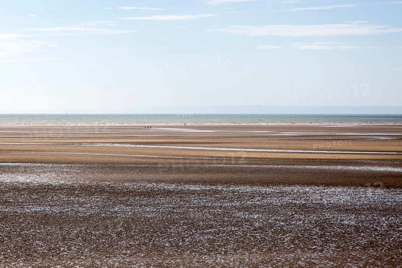 Beach at low tide, Swansea Bay, Swansea, South Wales, West Glamorgan, UK