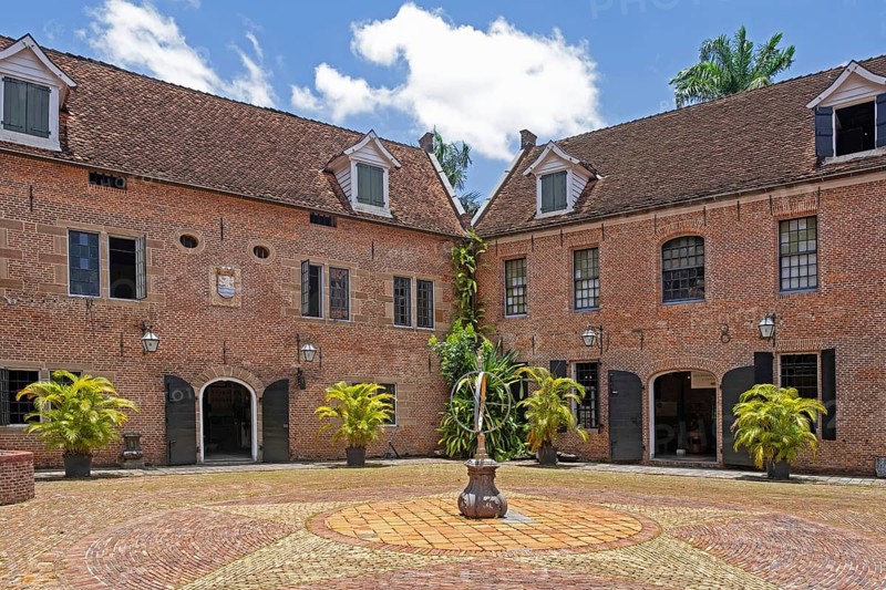 17th century Dutch Fort Zeelandia houses the Surinamese Museum in the city Paramaribo, Paramaribo District, Suriname, Surinam, South America
