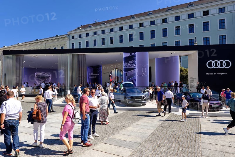 AUDI stand at Wittelsbacher Platz, IAA Mobility 2023, Munich, Bavaria, Germany, Europe