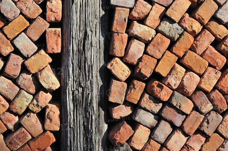 Stacked bricks at brickworks, Boom, Belgium, Europe