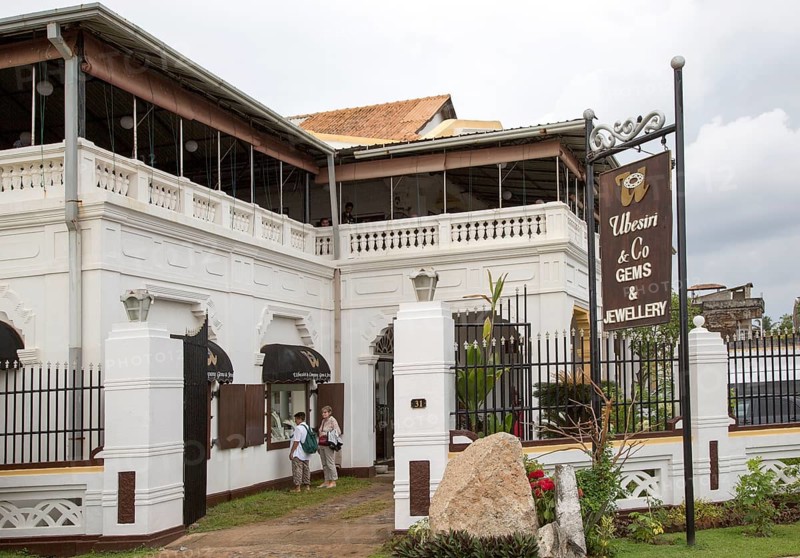 Ubesiri gem and jewellery shop in the historic town of Galle, Sri Lanka, Asia