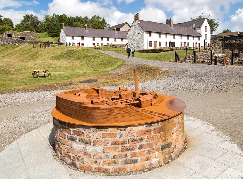Ironworks museum industrial archaeology, UNESCO World Heritage site, Blaenavon, Monmouthshire, South Wales, UK