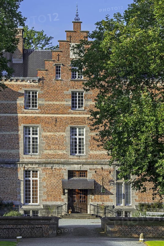 Anvaing Castle, Chateau de Lannoy near Frasnes-lez-Anvaing where the Belgian capitulation was signed in 28 May 1940, Hainaut, Wallonia, Belgium, Europe