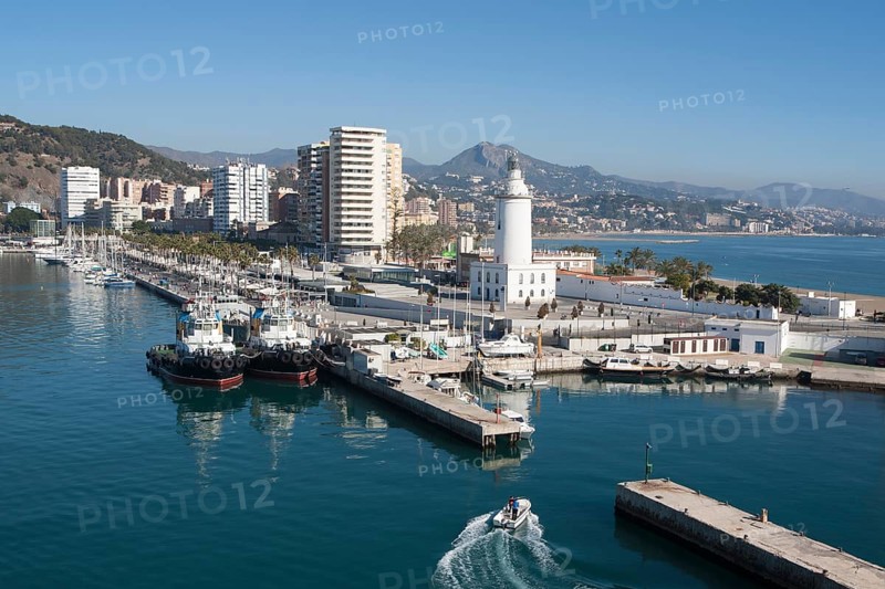 Beach front apartment buildings Malaga, Spain, Europe