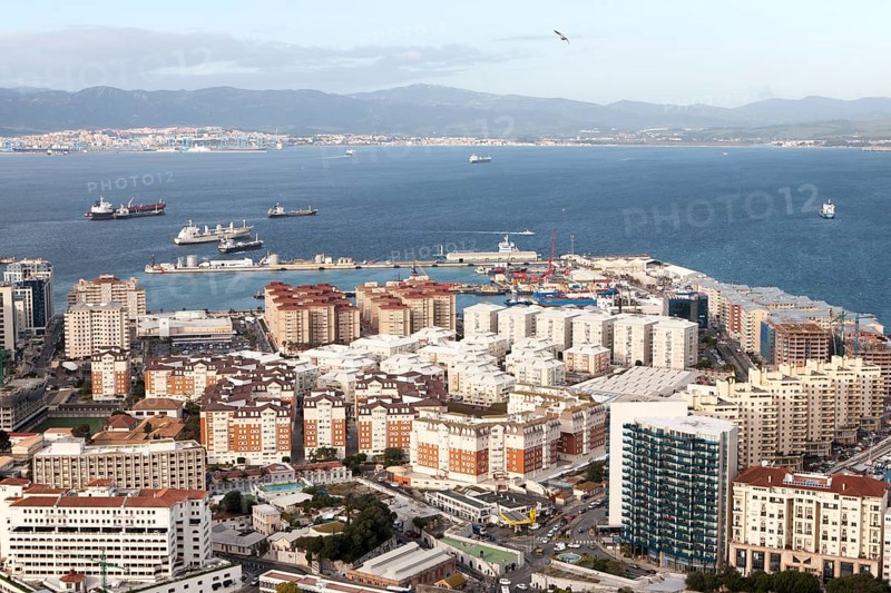 High density modern apartment block housing, Gibraltar, British overseas territory in southern Europe, Europe