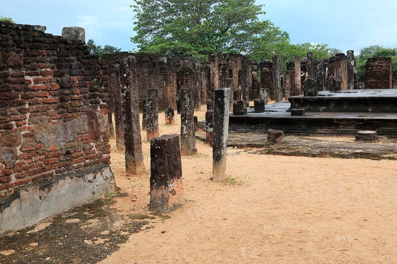 UNESCO World Heritage Site, ancient city Polonnaruwa, Sri Lanka, Asia, Buddha Seema Pasada building, Alahana Pirivena complex, Asia