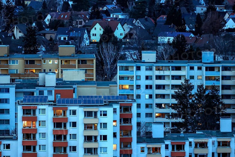 View of tower blocks and apartment blocks in the Neukoelln district of Berlin. The rise in rents in German cities has increased again in the past year, Berlin, 16.01.2023