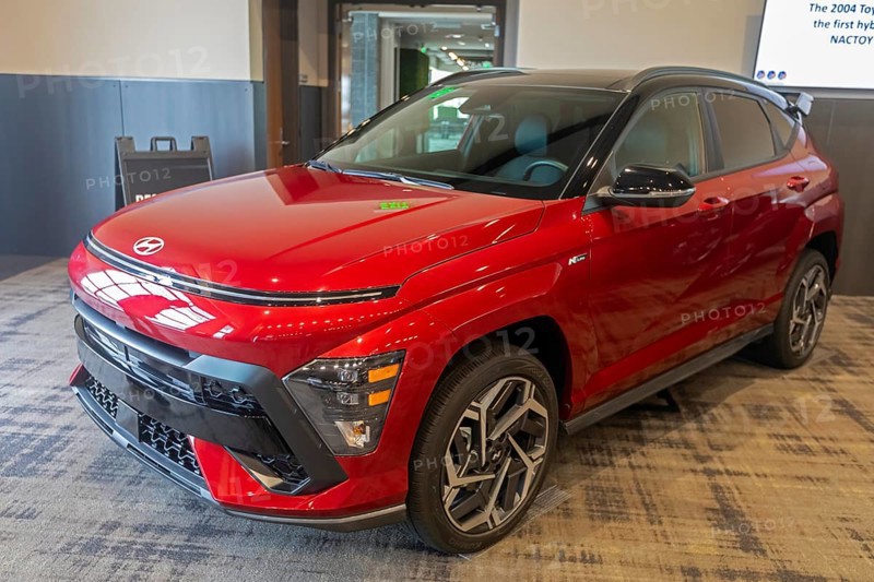 Pontiac, Michigan USA, 4 January 2024, The Hyundai Kona N Line was runner-up for the North American Utility Vehicle of the Year award. The annual North American Car, Truck and Utility Vehicle of the Year (NACTOY) awards are judged by a panel of professional automotive journalists