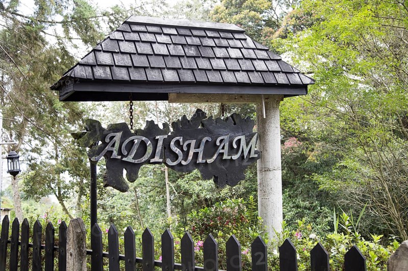 Sign for St Benedict's Monastery, Adisham, Haputale, Haputale, Badulla District, Uva Province, Sri Lanka, Asia