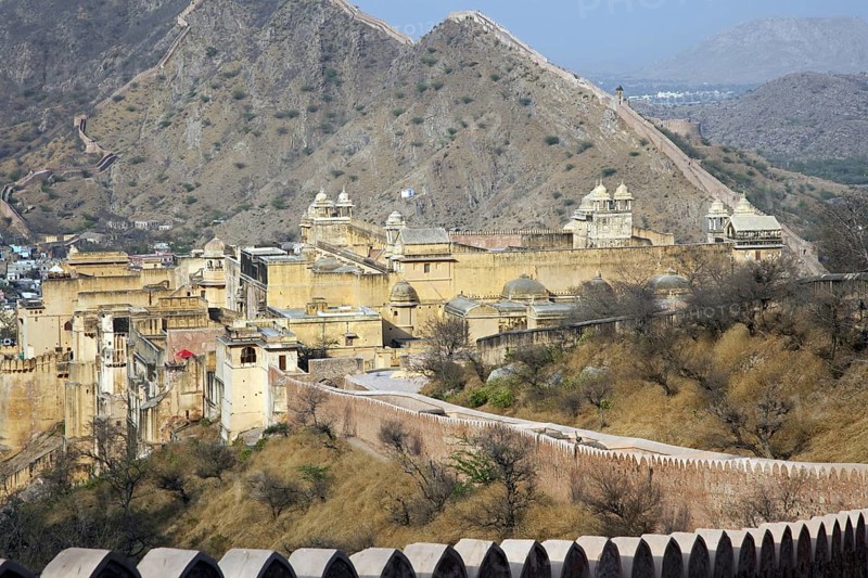 Amer Fort, Amber Fort, palace in red sandstone at Amer near Jaipur, Rajasthan, India, Asia