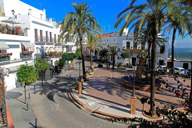 Plaza de Espana, Vejer de la Frontera, Cadiz Province, Spain, Europe